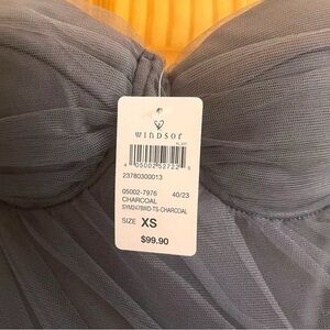 Elegant Off-Shoulder Gray Dress